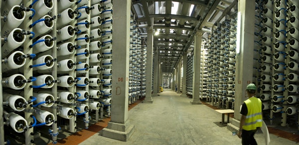 inside the hadera israel desalination plant