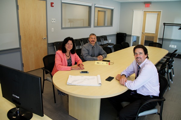Clockwise, Newburyport Mayor Donna Holaday, Director of Public Services Anthony Furnari and Collection System Superintendent Jamie Tuccolo worked together to come up with solutions to the challenging sewer system issues that occurred during the blizzard of 2015.
