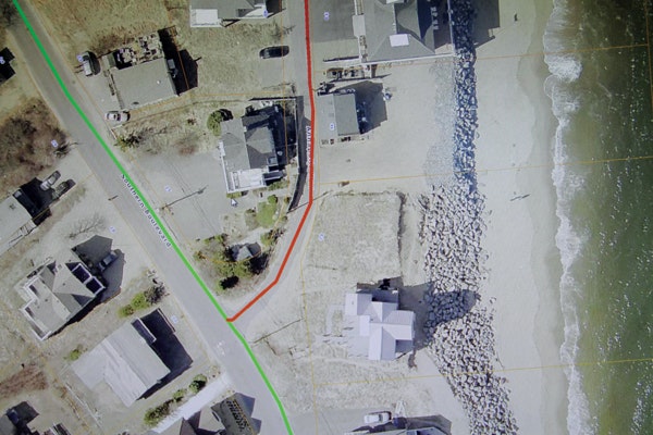 Sewer lines shown in green indicate there are no problems in the collection line; a sewer line appearing as red means there is a service issue that needs to be addressed. This information is accessible online by the residents of Plum Island.