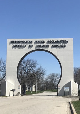 Entering into the Metropolitan Water Reclamation District of Greater Chicago in Hodgkins, Ill.